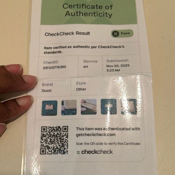 Gucci Compact Bifold Wallet Camel Tan Leather Stripe Flap Neutral Luxury Preppy - Picture 12 of 12